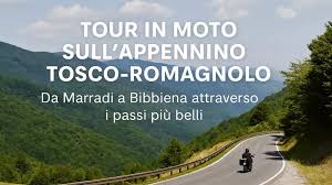 Motorcycle tour in the Tosco-Romagnolo Apennines, exploring scenic mountain passes from Marradi to B.
